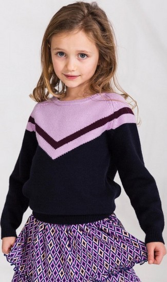 Kindermode 4funkyFlavours Winter 4funkyFlavours Strickpullover Let Yourself Go navy #6489