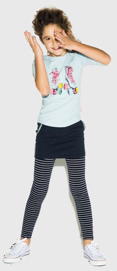 B-Nosy T-Shirt Roller-Skate azure #5417 mit Rock blueberry #5713