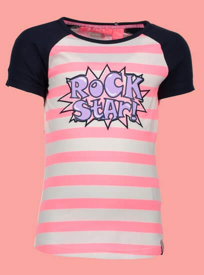 Kindermode B.Nosy Sommer 2019 B.Nosy T-Shirt Rock Star stripes bubblegum #5433