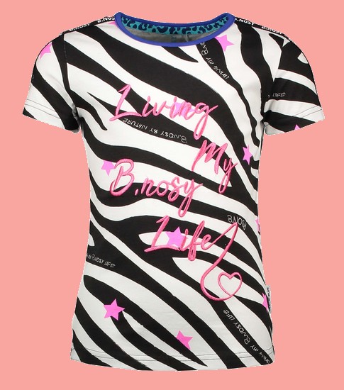 Kindermode B.Nosy Sommer 2020 B.Nosy T-Shirt Artwork Zebra stripes #5412
