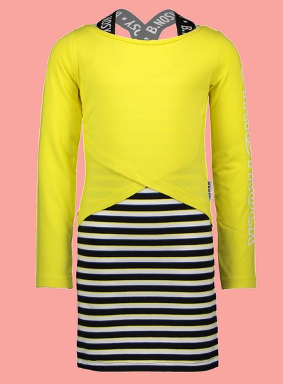 Kindermode B.Nosy Sommer 2020 B.Nosy Kleid 2teilig stripes lemon #5815
