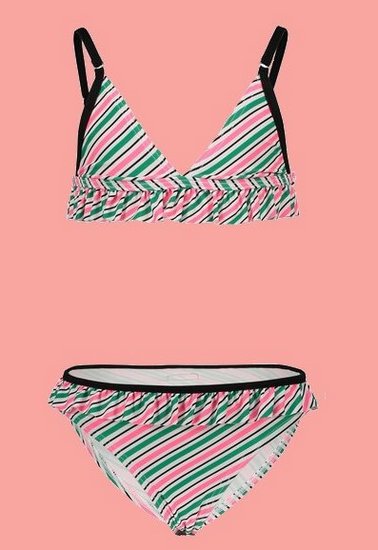 Kindermode B.Nosy Sommer 2021 B.Nosy Bikini Stripes sunny multicolor #5013