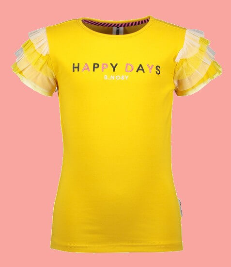 Kindermode B.Nosy Sommer 2021 B.Nosy T-Shirt Happy Days yellow #5470
