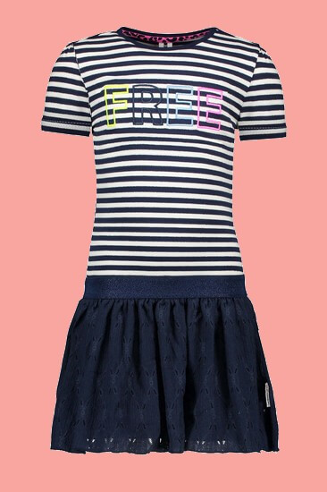 Kindermode B.Nosy Sommer 2021 B.Nosy Kleid Free stripes #5804