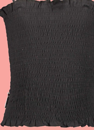 Kindermode B.Nosy Sommer 2021 B.Nosy Top / T-Shirt gesmokt black #5455
