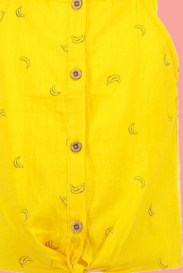 Kindermode B.Nosy Sommer 2021 B.Nosy Bluse / Top Bananas yellow #5460