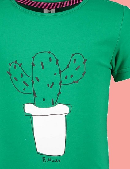 Kindermode B.Nosy Sommer 2021 B.Nosy T-Shirt Cactus green #5462
