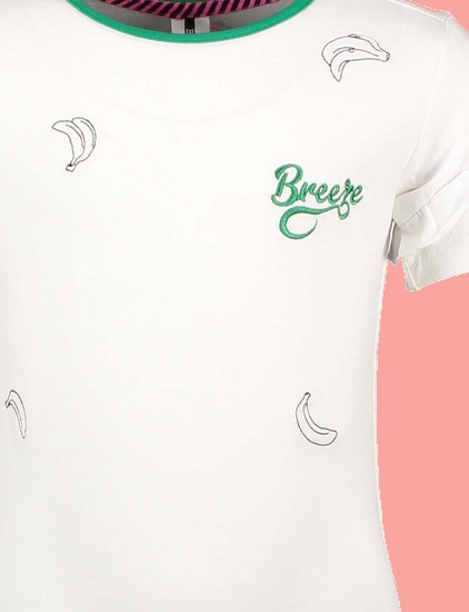 Kindermode B.Nosy Sommer 2021 B.Nosy T-Shirt Bananas Breeze white #5464
