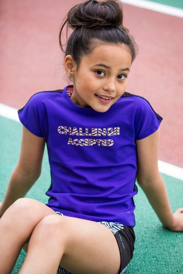B.Nosy Sport T-Shirt Challenge mesh purple #5415 Sommer 2022