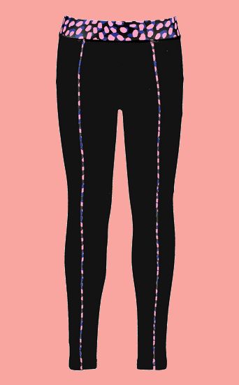 Kindermode B.Nosy Sommer 2022 B.Nosy Sport Leggings + Top black/pink #5615