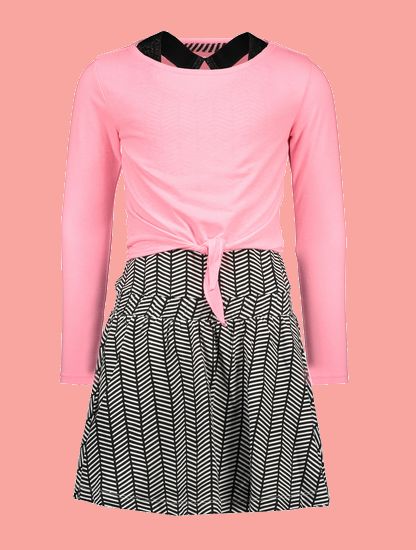 B.Nosy Sport Kleid + Shirt chevron pink #5811 von B.Nosy Sommer 2022