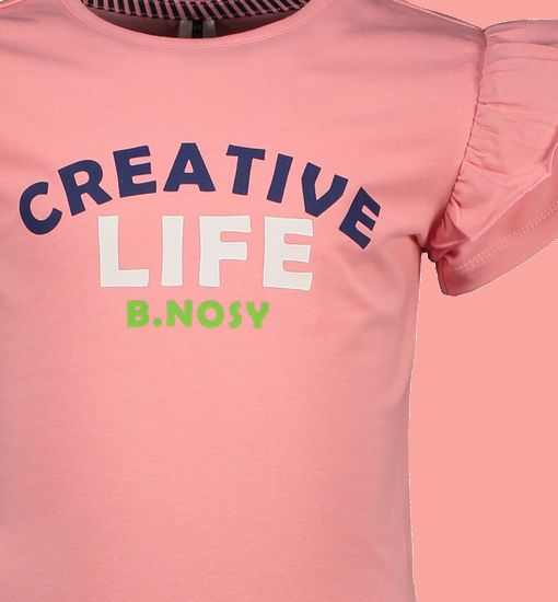 Kindermode B.Nosy Sommer 2022 B.Nosy T-Shirt Creative flamingo pink #5452