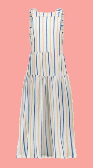 Kindermode B.Nosy Sommer 2022 B.Nosy Kleid stripes white #5855