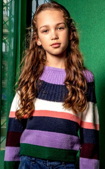 B.Nosy Strickpullover stripes lilac #5351 Herbst/Winter 2022/2023