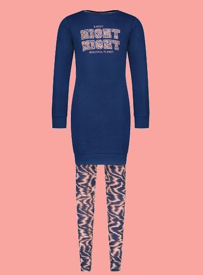Kindermode B.Nosy Winter 2022/23 B.Nosy Pyjama / Schlafanzug blue/pink #5003