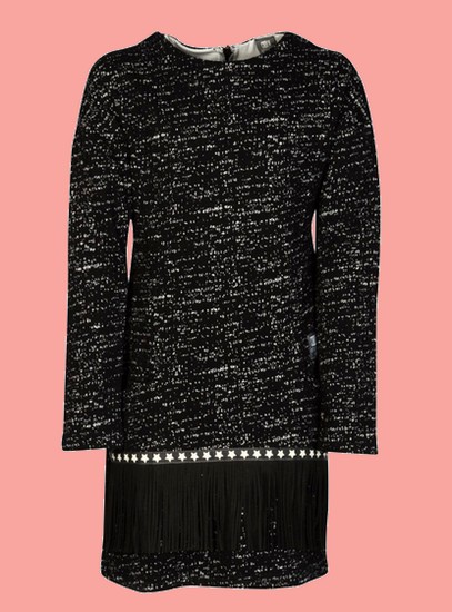 Kindermode Kiezeltje Winter KieStone Kleid black melee #4650