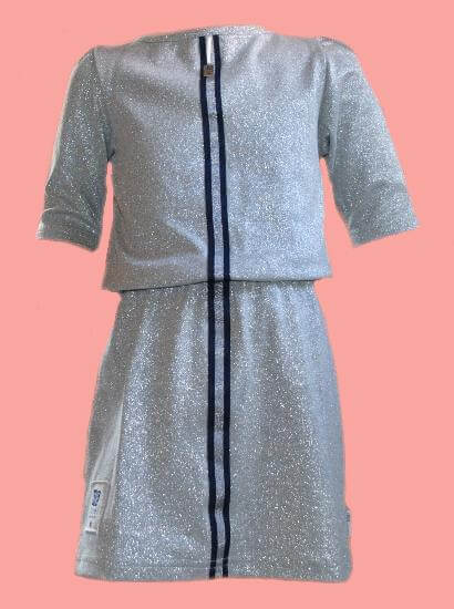 Kindermode KieStone Winter KieStone Kleid silver #5208