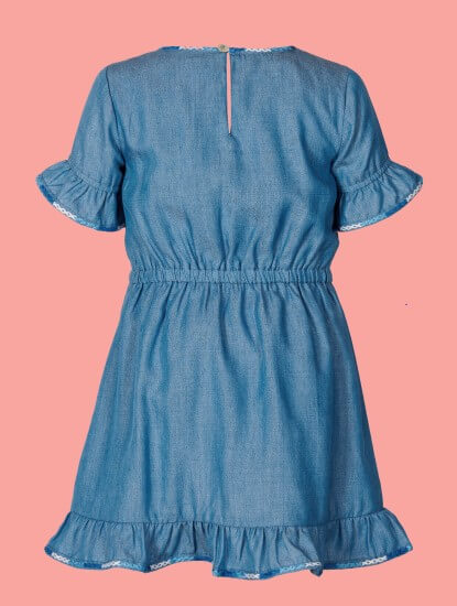 Kindermode Le Big Sommer 2020 Le Big Kleid / Jeanskleid Sasha blue denim #216