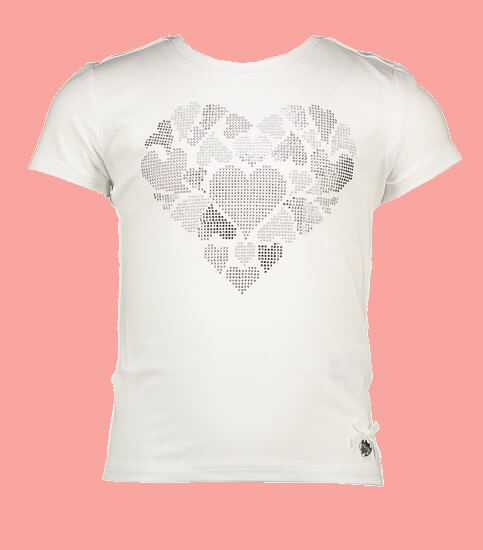 Kindermode Le Chic Sommer 2020 Le Chic T-Shirt Big Heart white #5450