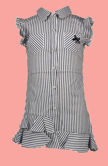 Kindermode Le Chic Sommer 2020 Le Chic Kleid stripes navy #5867