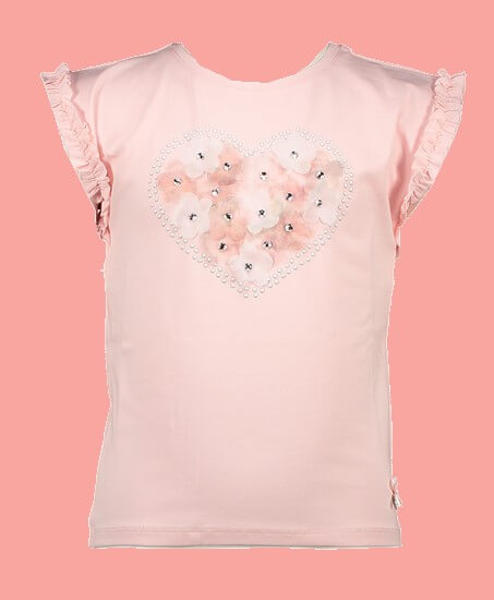Bild Le Chic T-Shirt Flowers Heart pink #5403
