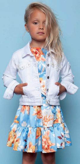 Le Chic Jeansjacke Flowers white #5188 PreSpring/Sommer 2021
