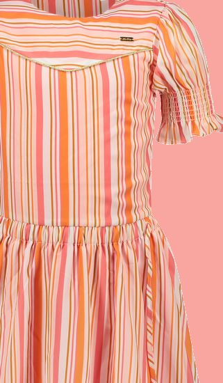 Kindermode Le Chic Sommer 2022 Le Chic Kleid Sutton stripes rose #5839