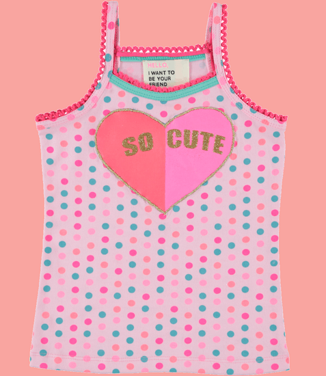 Bild Mim-Pi T-Shirt / Top Cute Heart pink dots #841