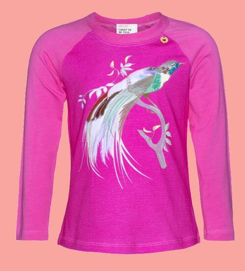 Kindermode Mim-Pi Winter Mim-Pi Shirt Bird pink #1066