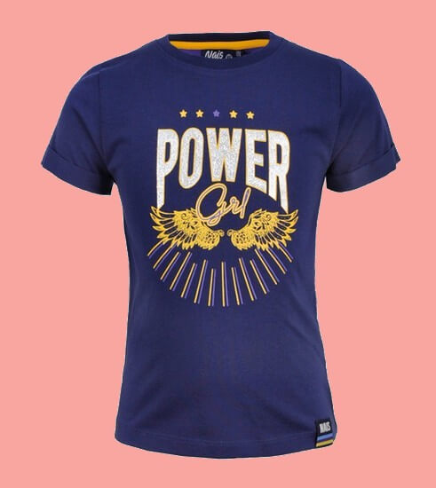Nais T-Shirt Imane Power Girl navy #008 von Nais Sommer 2022