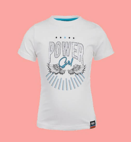 Kindermode Nais Sommer 2022 Nais T-Shirt Imany Power Girl white #009