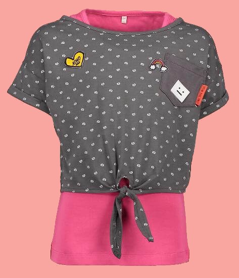 Kindermode Nono Sommer Nono T-Shirt 2teilig Koi grey/rose #5401