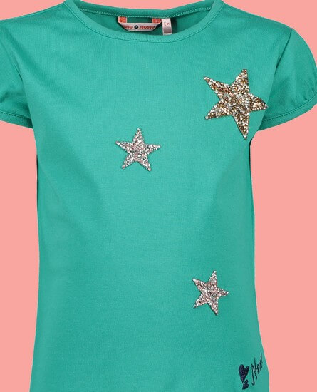Kindermode Nono Early Spring 2019 Nono T-Shirt Kamsi Stars smaragd green #5410