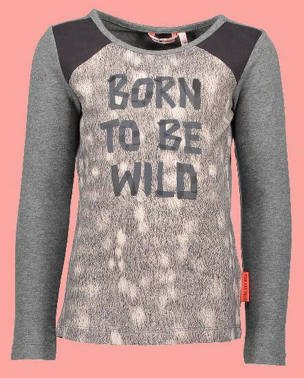 Kindermode Nono Winter Nono Shirt Kus Born to be wild dark grey melee #5412