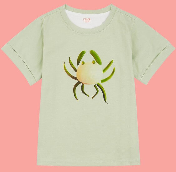 Kindermode Oilily Sommer 2019 Oilily T-Shirt Tuk green Crab #238