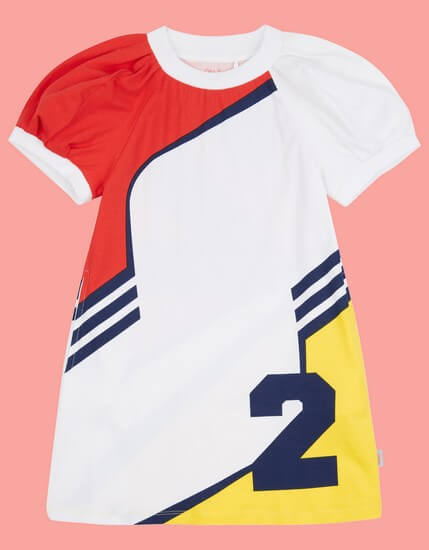 Kindermode Oilily Sommer 2019 Oilily Kleid Tokio jersey white-yellow-red #286