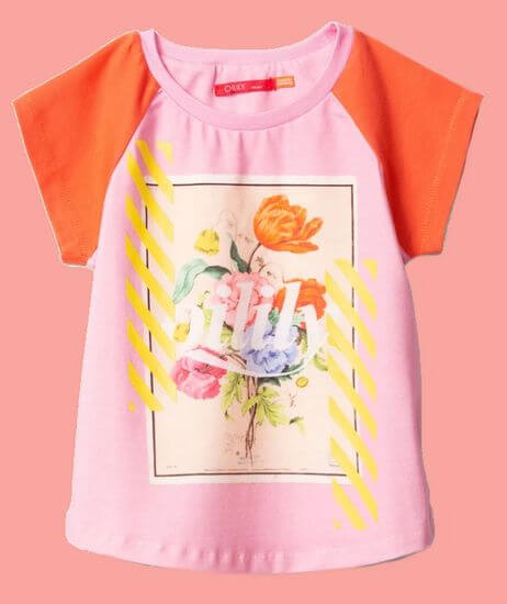 Kindermode Oilily Sommer Oilily T-Shirt Tram City Poezie pink #217