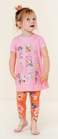 Kindermode Oilily Sommer Oilily Kleid Thehouse Windows pink #086
