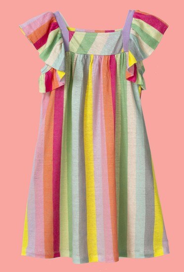 Kindermode Oilily Sommer Oilily Kleid Thecountry stripes green #284
