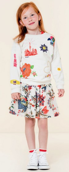Kindermode Oilily Sommer Oilily Pullover Heritage Story offwhite #208