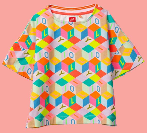 Kindermode Oilily Sommer 2021 Oilily T-Shirt Tischa Blocks multicolor #212