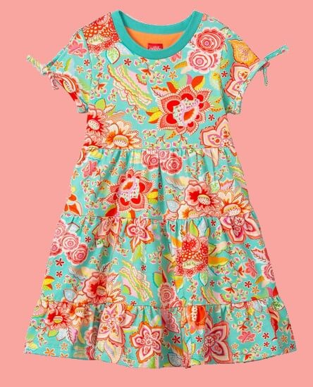 Kindermode Oilily Sommer 2022 Oilily Kleid Domino South Sea türkis #081