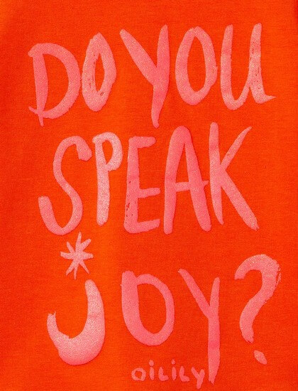 Kindermode Oilily Sommer 2022 Oilily T-Shirt Tof Do you speak joy orange #214