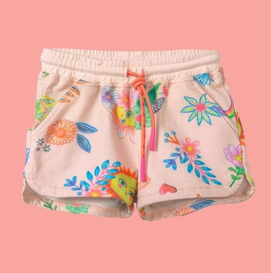 Kindermode Oilily Sommer 2022 Oilily Hotpants Phase Sun and flowers pink #263