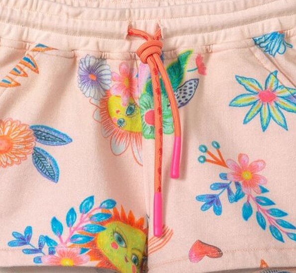 Kindermode Oilily Sommer 2022 Oilily Hotpants / Sweathose Phase Sun and flowers pink #263