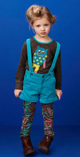 Kindermode Oilily Winter Oilily Shirt friendly monsters brown #216