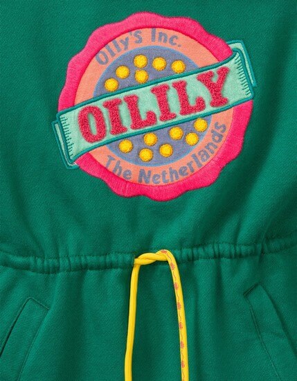 Kindermode Oilily Winter Oilily Kleid / Sweatkleid mit Kapuze Hink green #264