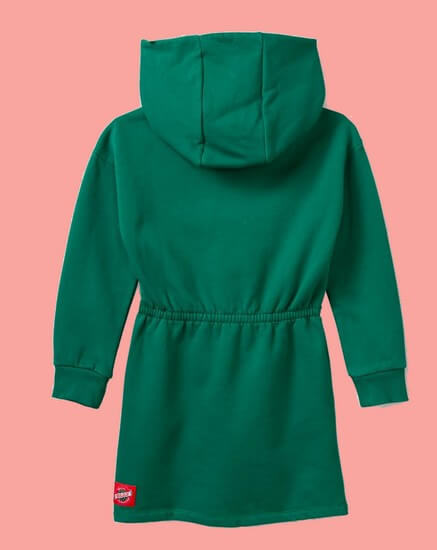 Kindermode Oilily Winter 2020/21 Oilily Kleid / Sweatkleid mit Kapuze Hink green #264