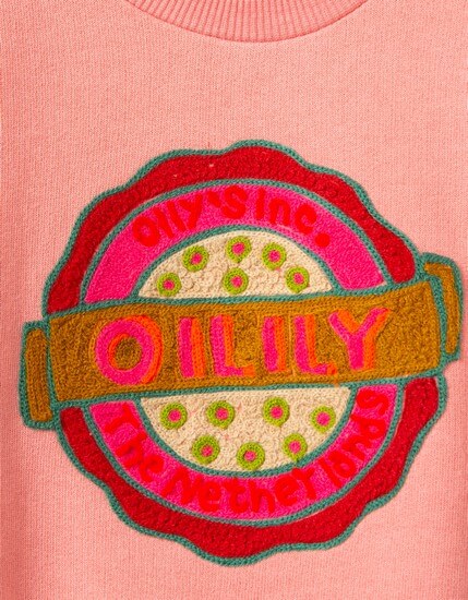 Kindermode Oilily Winter 2020/21 Oilily Pullover / Sweatshirt Heritage Artwork pink #001