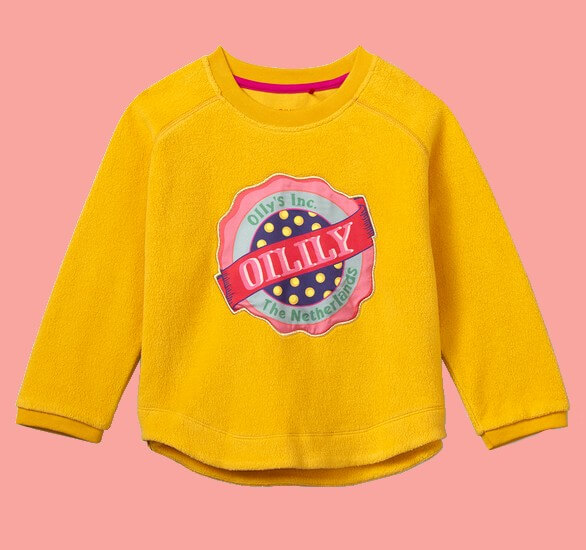 Kindermode Oilily Winter 2020/21 Oilily Pullover Home Artwork yellow #210